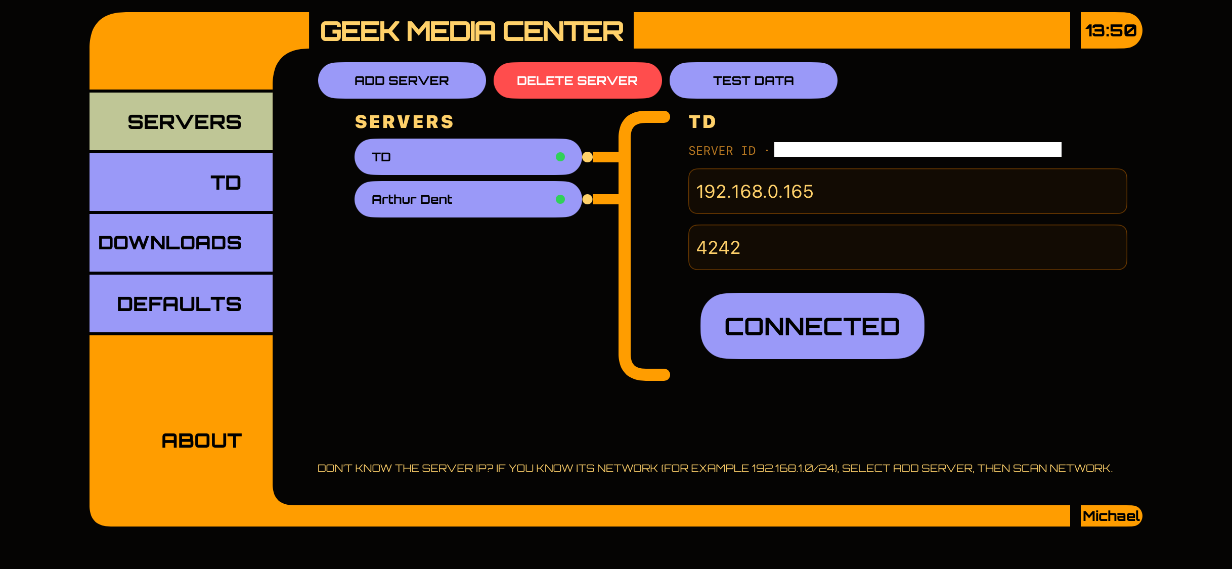 Multiple server connections