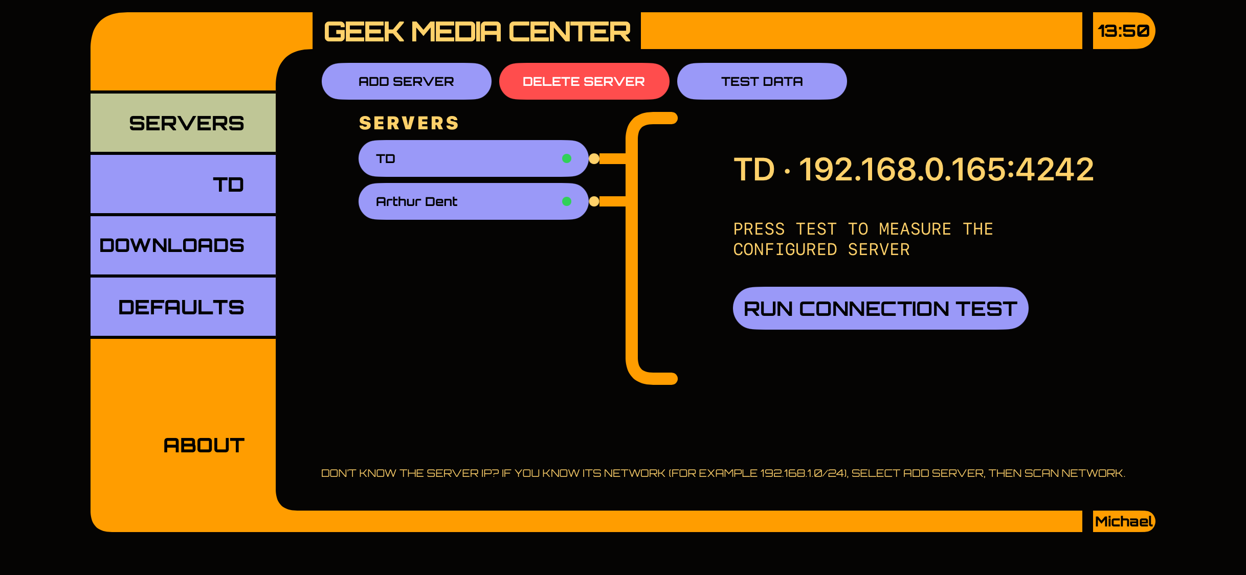 Multiple server connections