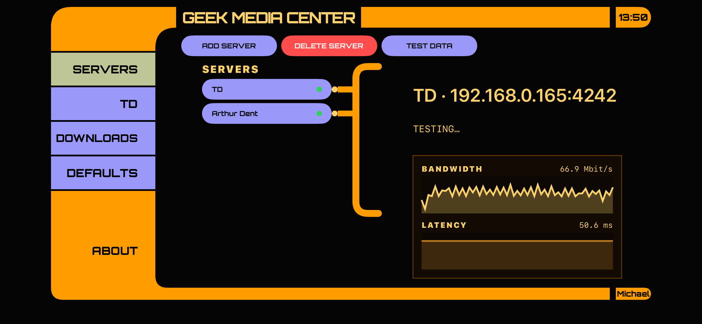 Multiple server connections